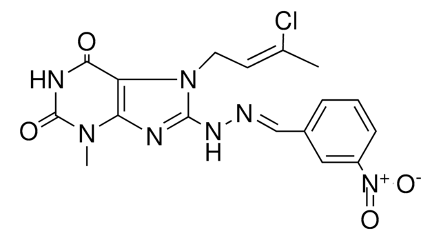 7-(3-CL-BUT-2-ENYL)-3-ME-8-(N'-(3-NITRO-BENZYLIDENE)-HYDRAZINO)-PURINE-2,6-DIONE AldrichCPR
