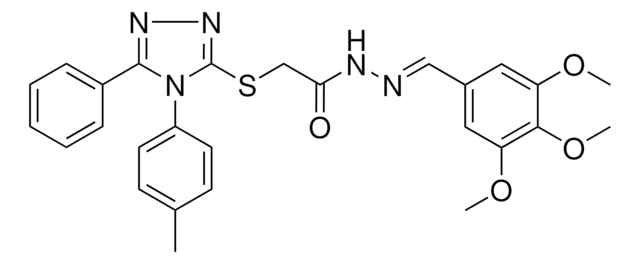 2-{[4-(4-METHYLPHENYL)-5-PHENYL-4H-1,2,4-TRIAZOL-3-YL]SULFANYL}-N'-[(E)-(3,4,5-TRIMETHOXYPHENYL)METHYLIDENE]ACETOHYDRAZIDE AldrichCPR