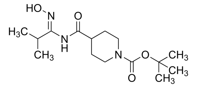 4-(1-Hydroxyimino-2-methylpropylcarbamoyl)-piperidine-1-carboxylic acid tert-butyl ester AldrichCPR