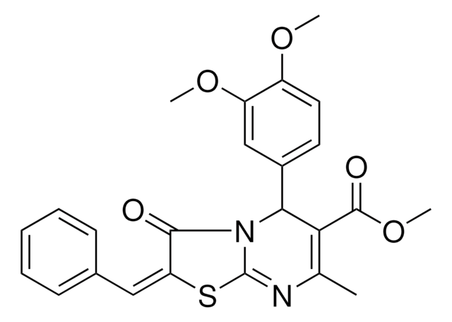 METHYL (2E)-2-BENZYLIDENE-5-(3,4-DIMETHOXYPHENYL)-7-METHYL-3-OXO-2,3-DIHYDRO-5H-[1,3]THIAZOLO[3,2-A]PYRIMIDINE-6-CARBOXYLATE AldrichCPR