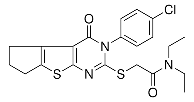 2-{[3-(4-CHLOROPHENYL)-4-OXO-3,5,6,7-TETRAHYDRO-4H-CYCLOPENTA[4,5]THIENO[2,3-D]PYRIMIDIN-2-YL]SULFANYL}-N,N-DIETHYLACETAMIDE AldrichCPR