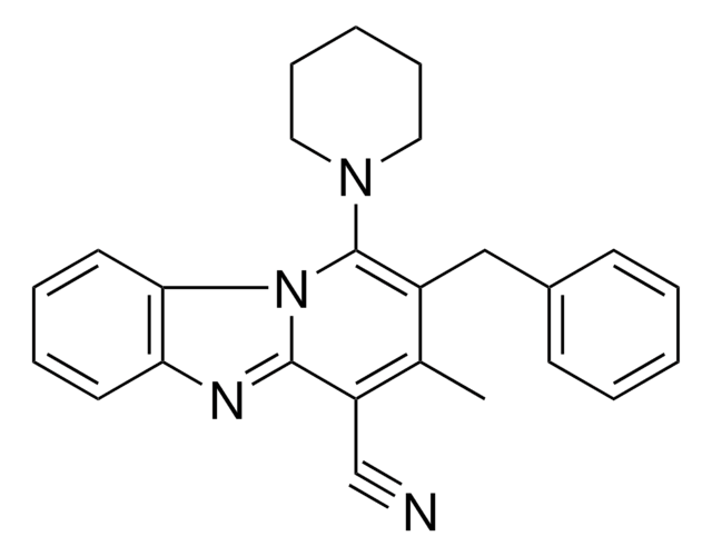 2-BENZYL-3-ME-1-PIPERIDIN-1-YL-BENZO(4,5)IMIDAZO(1,2-A)PYRIDINE-4-CARBONITRILE AldrichCPR