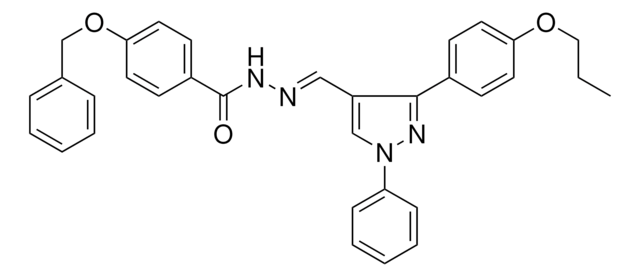 4-(BENZYLOXY)-N'-{(E)-[1-PHENYL-3-(4-PROPOXYPHENYL)-1H-PYRAZOL-4-YL]METHYLIDENE}BENZOHYDRAZIDE AldrichCPR