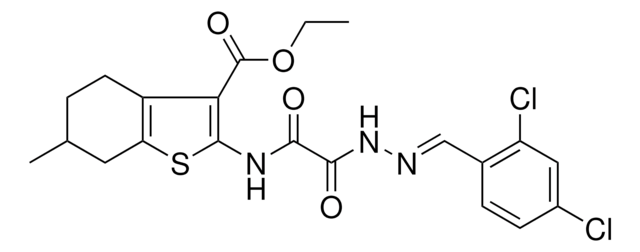 ETHYL 2-{[[(2E)-2-(2,4-DICHLOROBENZYLIDENE)HYDRAZINO](OXO)ACETYL]AMINO}-6-METHYL-4,5,6,7-TETRAHYDRO-1-BENZOTHIOPHENE-3-CARBOXYLATE AldrichCPR