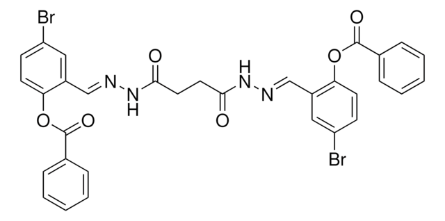 2-{(E)-[(4-{(2E)-2-[2-(BENZOYLOXY)-5-BROMOBENZYLIDENE]HYDRAZINO}-4-OXOBUTANOYL)HYDRAZONO]METHYL}-4-BROMOPHENYL BENZOATE AldrichCPR
