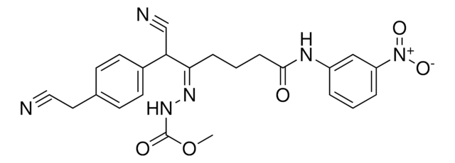 METHYL (2Z)-2-[1-{CYANO[4-(CYANOMETHYL)PHENYL]METHYL}-5-(3-NITROANILINO)-5-OXOPENTYLIDENE]HYDRAZINECARBOXYLATE AldrichCPR