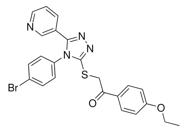 2-{[4-(4-BROMOPHENYL)-5-(3-PYRIDINYL)-4H-1,2,4-TRIAZOL-3-YL]SULFANYL}-1-(4-ETHOXYPHENYL)ETHANONE AldrichCPR
