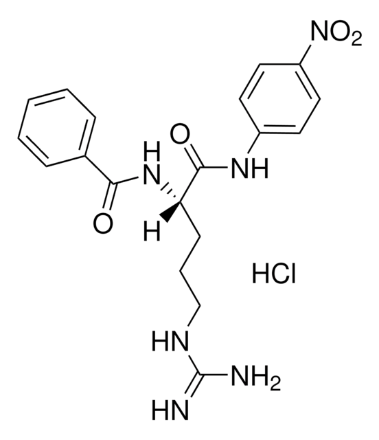 N&#945;-Benzoyl-L-arginine 4-nitroanilide hydrochloride &#8805;99% (TLC), suitable for substrate for trypsin