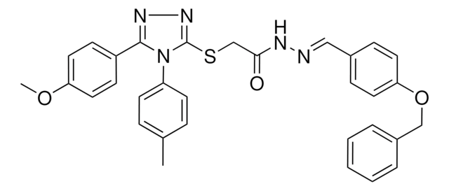 N'-{(E)-[4-(BENZYLOXY)PHENYL]METHYLIDENE}-2-{[5-(4-METHOXYPHENYL)-4-(4-METHYLPHENYL)-4H-1,2,4-TRIAZOL-3-YL]SULFANYL}ACETOHYDRAZIDE AldrichCPR