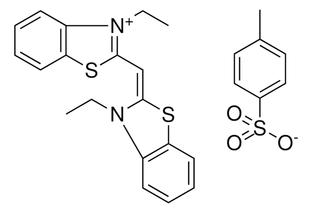 3-ETHYL-2-[(E)-(3-ETHYL-1,3-BENZOTHIAZOL-2(3H)-YLIDENE)METHYL]-1,3-BENZOTHIAZOL-3-IUM 4-METHYLBENZENESULFONATE AldrichCPR