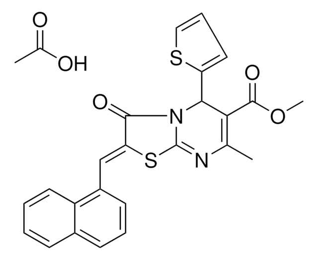 METHYL (2Z)-7-METHYL-2-(1-NAPHTHYLMETHYLENE)-3-OXO-5-(2-THIENYL)-2,3-DIHYDRO-5H-[1,3]THIAZOLO[3,2-A]PYRIMIDINE-6-CARBOXYLATE ACETATE AldrichCPR