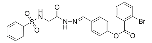 4-(2-(((PHENYLSULFONYL)AMINO)ACETYL)CARBOHYDRAZONOYL)PHENYL 2-BROMOBENZOATE AldrichCPR