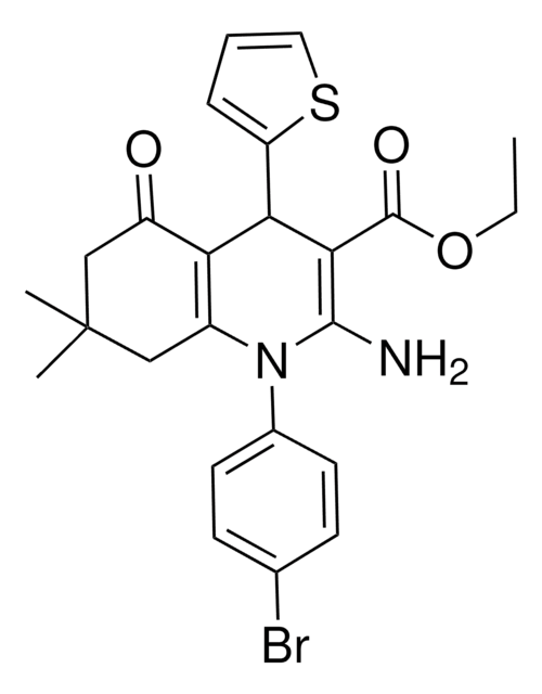 ETHYL 2-AMINO-1-(4-BROMOPHENYL)-7,7-DIMETHYL-5-OXO-4-(2-THIENYL)-1,4,5,6,7,8-HEXAHYDRO-3-QUINOLINECARBOXYLATE AldrichCPR