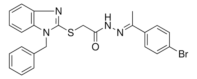 2-[(1-BENZYL-1H-BENZIMIDAZOL-2-YL)SULFANYL]-N'-[(E)-1-(4-BROMOPHENYL)ETHYLIDENE]ACETOHYDRAZIDE AldrichCPR