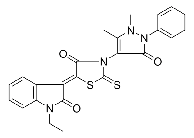 (3Z)-3-[3-(1,5-DIMETHYL-3-OXO-2-PHENYL-2,3-DIHYDRO-1H-PYRAZOL-4-YL)-4-OXO-2-THIOXO-1,3-THIAZOLIDIN-5-YLIDENE]-1-ETHYL-1,3-DIHYDRO-2H-INDOL-2-ONE AldrichCPR