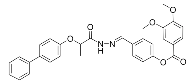 4-(2-(2-((1,1'-BIPHENYL)-4-YLOXY)PROPANOYL)CARBOHYDRAZONOYL)PHENYL 3,4-DIMETHOXYBENZOATE AldrichCPR