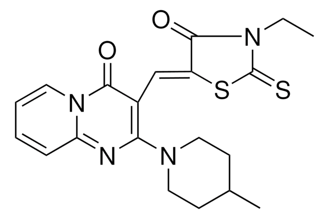 3-[(Z)-(3-ETHYL-4-OXO-2-THIOXO-1,3-THIAZOLIDIN-5-YLIDENE)METHYL]-2-(4-METHYL-1-PIPERIDINYL)-4H-PYRIDO[1,2-A]PYRIMIDIN-4-ONE AldrichCPR