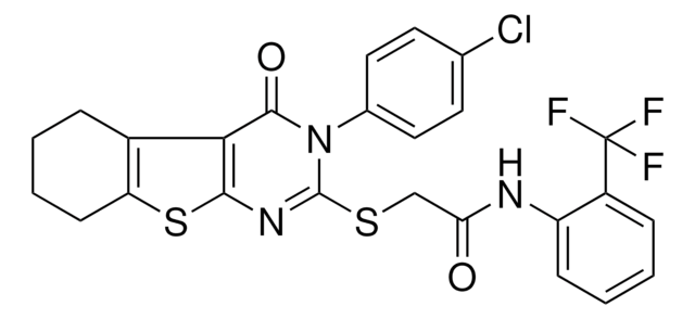 2-{[3-(4-CHLOROPHENYL)-4-OXO-3,4,5,6,7,8-HEXAHYDRO[1]BENZOTHIENO[2,3-D]PYRIMIDIN-2-YL]SULFANYL}-N-[2-(TRIFLUOROMETHYL)PHENYL]ACETAMIDE AldrichCPR