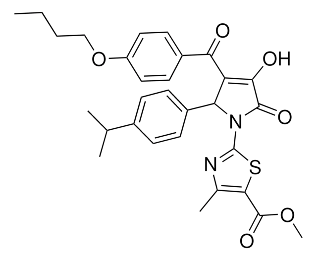 METHYL 2-[3-(4-BUTOXYBENZOYL)-4-HYDROXY-2-(4-ISOPROPYLPHENYL)-5-OXO-2,5-DIHYDRO-1H-PYRROL-1-YL]-4-METHYL-1,3-THIAZOLE-5-CARBOXYLATE AldrichCPR