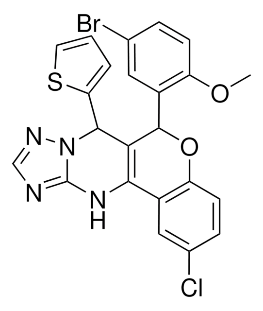 4-BROMO-2-[2-CHLORO-7-(2-THIENYL)-7,12-DIHYDRO-6H-CHROMENO[4,3-D][1,2,4]TRIAZOLO[1,5-A]PYRIMIDIN-6-YL]PHENYL METHYL ETHER AldrichCPR