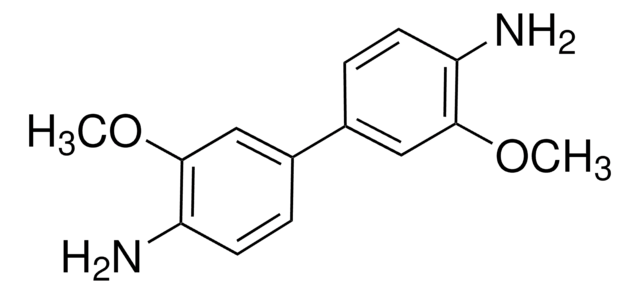 邻联茴香胺 for spectrophotometric det. of Au, NO2-, Ce(IV), for the detection of Au, Co, Cu, SCN-, V, &#8805;97.0%