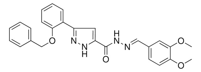 3-(2-(BENZYLOXY)PH)-N'-(3,4-DIMETHOXYBENZYLIDENE)-1H-PYRAZOLE-5-CARBOHYDRAZIDE AldrichCPR