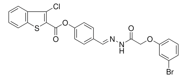 4-(2-((3-BROMOPHENOXY)AC)CARBOHYDRAZONOYL)PH 3-CL-1-BENZOTHIOPHENE-2-CARBOXYLATE AldrichCPR