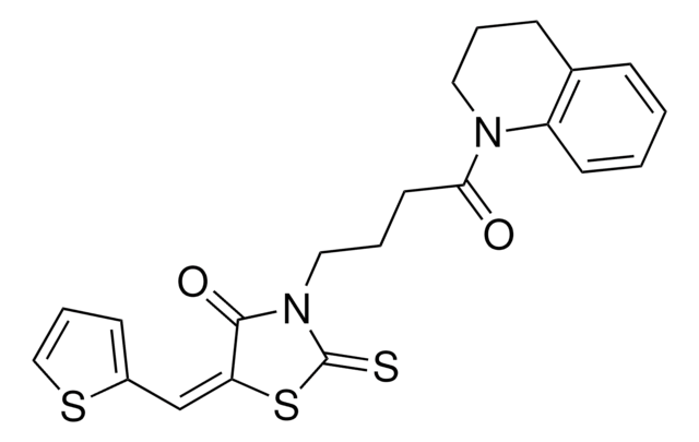 (5E)-3-[4-(3,4-DIHYDRO-1(2H)-QUINOLINYL)-4-OXOBUTYL]-5-(2-THIENYLMETHYLENE)-2-THIOXO-1,3-THIAZOLIDIN-4-ONE AldrichCPR