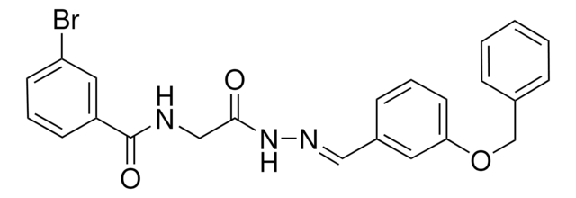 N-(2-(2-(3-(BENZYLOXY)BENZYLIDENE)HYDRAZINO)-2-OXOETHYL)-3-BROMOBENZAMIDE AldrichCPR
