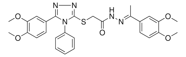 N'-[(E)-1-(3,4-DIMETHOXYPHENYL)ETHYLIDENE]-2-{[5-(3,4-DIMETHOXYPHENYL)-4-PHENYL-4H-1,2,4-TRIAZOL-3-YL]SULFANYL}ACETOHYDRAZIDE AldrichCPR