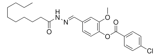 4-((DECANOYLHYDRAZONO)METHYL)-2-METHOXYPHENYL 4-CHLOROBENZOATE AldrichCPR