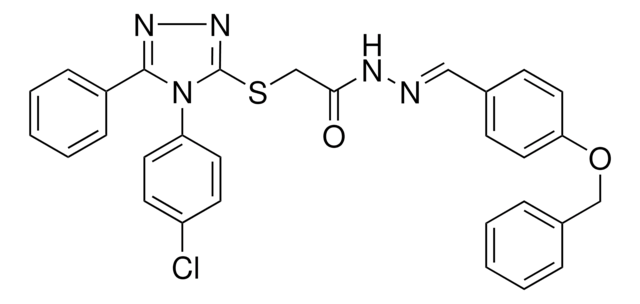 N'-{(E)-[4-(BENZYLOXY)PHENYL]METHYLIDENE}-2-{[4-(4-CHLOROPHENYL)-5-PHENYL-4H-1,2,4-TRIAZOL-3-YL]SULFANYL}ACETOHYDRAZIDE AldrichCPR