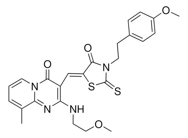 2-[(2-METHOXYETHYL)AMINO]-3-((Z)-{3-[2-(4-METHOXYPHENYL)ETHYL]-4-OXO-2-THIOXO-1,3-THIAZOLIDIN-5-YLIDENE}METHYL)-9-METHYL-4H-PYRIDO[1,2-A]PYRIMIDIN-4-ONE AldrichCPR