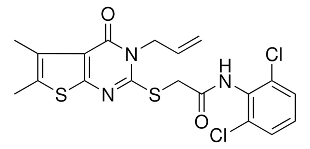 2-[(3-ALLYL-5,6-DIMETHYL-4-OXO-3,4-DIHYDROTHIENO[2,3-D]PYRIMIDIN-2-YL)SULFANYL]-N-(2,6-DICHLOROPHENYL)ACETAMIDE AldrichCPR