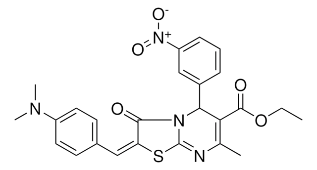 ETHYL (2E)-2-[4-(DIMETHYLAMINO)BENZYLIDENE]-7-METHYL-5-(3-NITROPHENYL)-3-OXO-2,3-DIHYDRO-5H-[1,3]THIAZOLO[3,2-A]PYRIMIDINE-6-CARBOXYLATE AldrichCPR