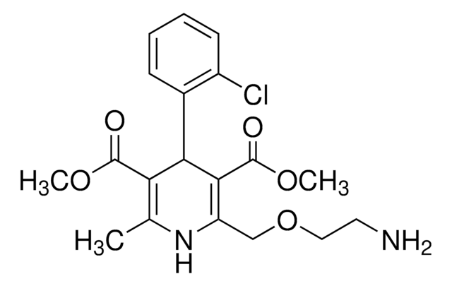 Dimethyl 2-[(2-aminoethoxy)methyl]-4-(2-chlorophenyl)-6-methyl-1,4-dihydropyridine-3,5-dicarboxylate certified reference material, TraceCERT&#174;, Manufactured by: Sigma-Aldrich Production GmbH, Switzerland