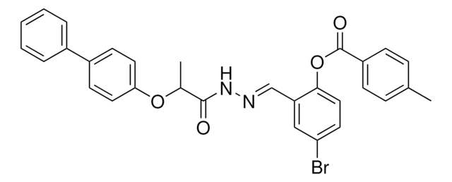 2-(2-(2-((1,1'-BI-PH)-4-YLOXY)PROPANOYL)CARBOHYDRAZONOYL)-4-BR-PH 4-ME-BENZOATE AldrichCPR