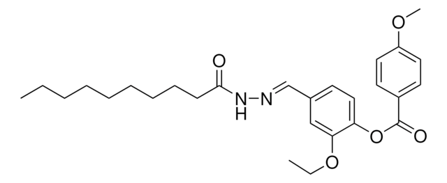 4-(2-DECANOYLCARBOHYDRAZONOYL)-2-ETHOXYPHENYL 4-METHOXYBENZOATE AldrichCPR