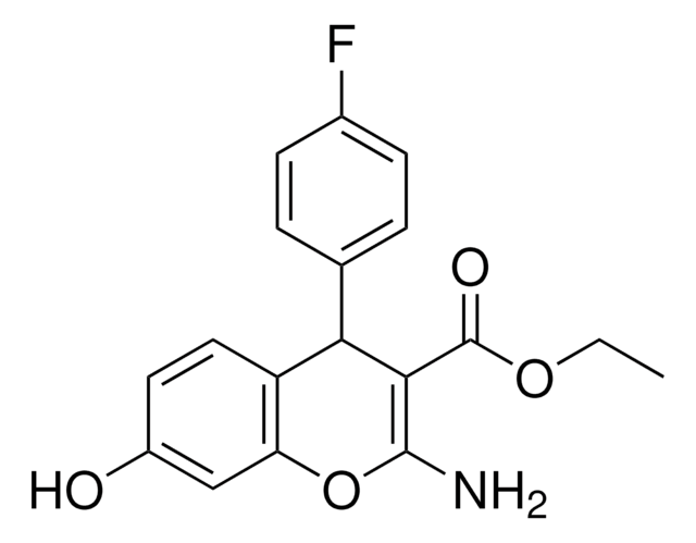2-AMINO-4-(4-FLUORO-PHENYL)-7-HYDROXY-4H-CHROMENE-3-CARBOXYLIC ACID ETHYL ESTER AldrichCPR
