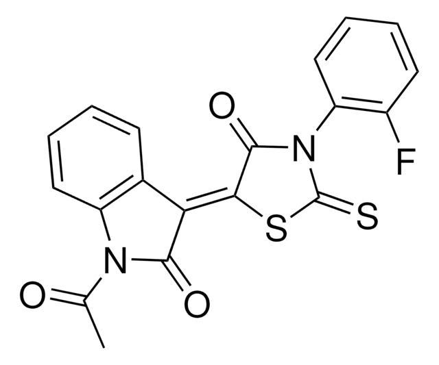 (3Z)-1-ACETYL-3-[3-(2-FLUOROPHENYL)-4-OXO-2-THIOXO-1,3-THIAZOLIDIN-5-YLIDENE]-1,3-DIHYDRO-2H-INDOL-2-ONE AldrichCPR