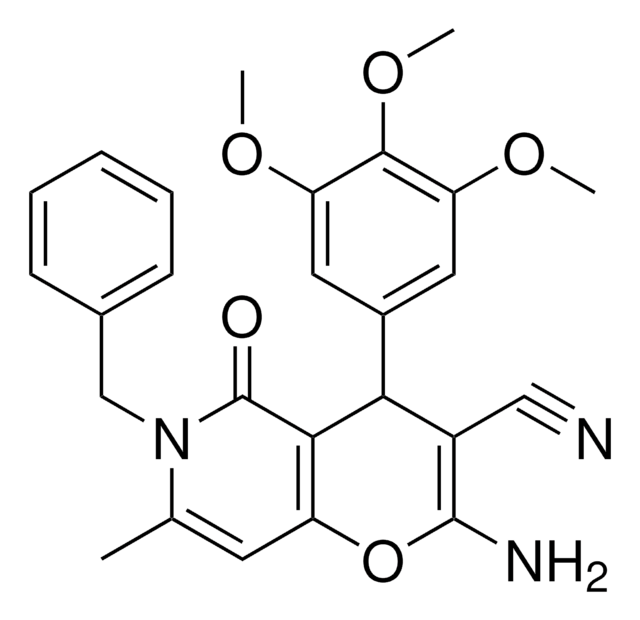 2-AMINO-6-BENZYL-7-METHYL-5-OXO-4-(3,4,5-TRIMETHOXYPHENYL)-5,6-DIHYDRO-4H-PYRANO[3,2-C]PYRIDINE-3-CARBONITRILE AldrichCPR