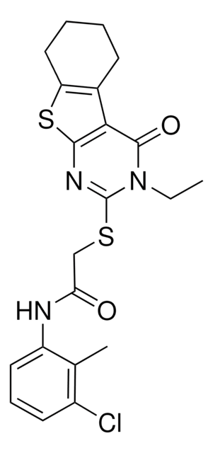 N-(3-CHLORO-2-METHYLPHENYL)-2-[(3-ETHYL-4-OXO-3,4,5,6,7,8-HEXAHYDRO[1]BENZOTHIENO[2,3-D]PYRIMIDIN-2-YL)SULFANYL]ACETAMIDE AldrichCPR