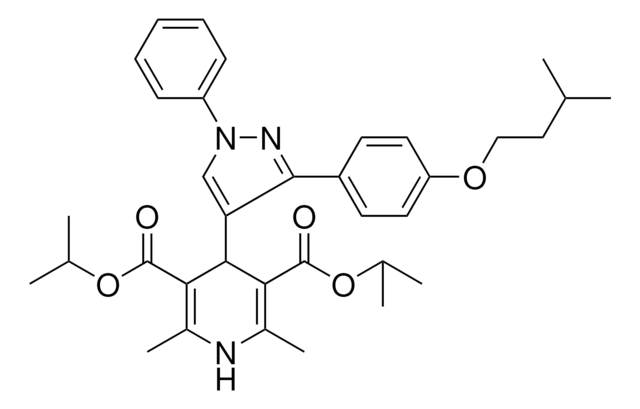 DIISOPROPYL 4-{3-[4-(ISOPENTYLOXY)PHENYL]-1-PHENYL-1H-PYRAZOL-4-YL}-2,6-DIMETHYL-1,4-DIHYDRO-3,5-PYRIDINEDICARBOXYLATE AldrichCPR