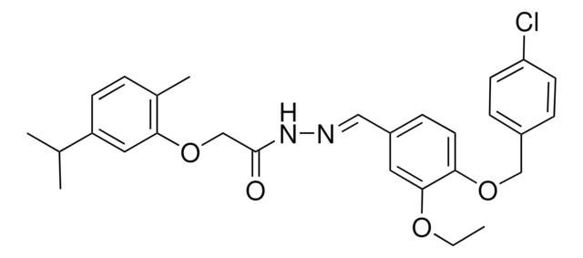 N'-((E)-{4-[(4-CHLOROBENZYL)OXY]-3-ETHOXYPHENYL}METHYLIDENE)-2-(5-ISOPROPYL-2-METHYLPHENOXY)ACETOHYDRAZIDE AldrichCPR