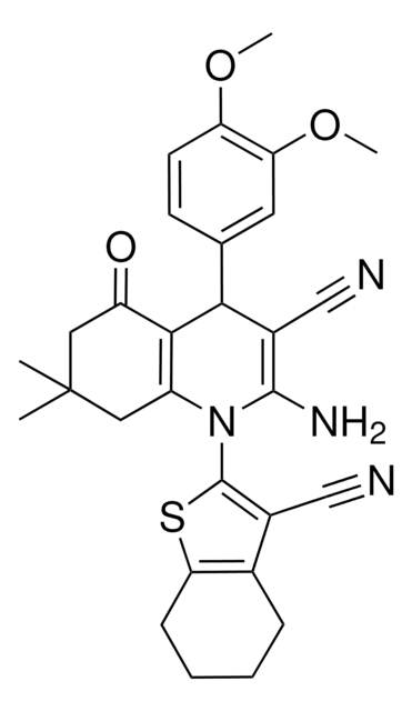 2-AMINO-1-(3-CYANO-4,5,6,7-TETRAHYDRO-1-BENZOTHIEN-2-YL)-4-(3,4-DIMETHOXYPHENYL)-7,7-DIMETHYL-5-OXO-1,4,5,6,7,8-HEXAHYDRO-3-QUINOLINECARBONITRILE AldrichCPR