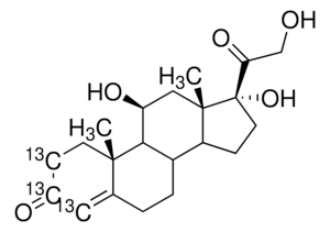 Cortisol-13C3 solution 100 μg/mL in methanol, certified reference material, ampule of 1 mL, Cerilliant®