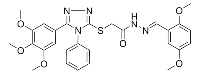 N'-[(E)-(2,5-DIMETHOXYPHENYL)METHYLIDENE]-2-{[4-PHENYL-5-(3,4,5-TRIMETHOXYPHENYL)-4H-1,2,4-TRIAZOL-3-YL]SULFANYL}ACETOHYDRAZIDE AldrichCPR