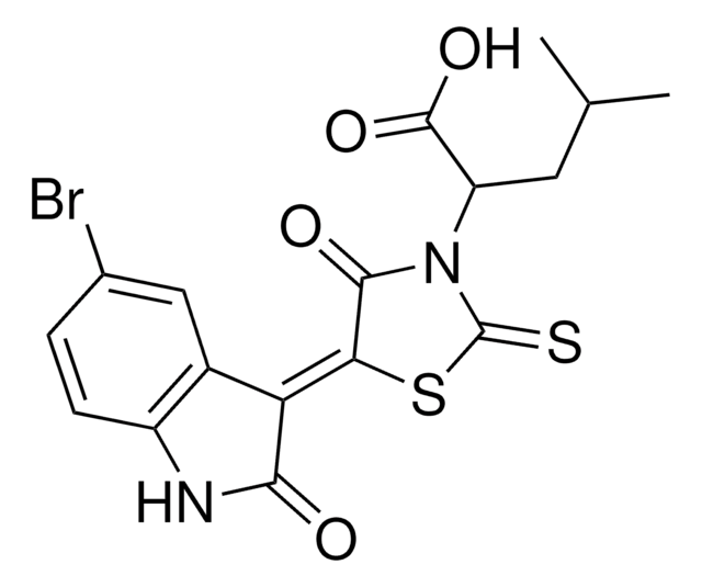 2-[(5Z)-5-(5-BROMO-2-OXO-1,2-DIHYDRO-3H-INDOL-3-YLIDENE)-4-OXO-2-THIOXO-1,3-THIAZOLIDIN-3-YL]-4-METHYLPENTANOIC ACID AldrichCPR