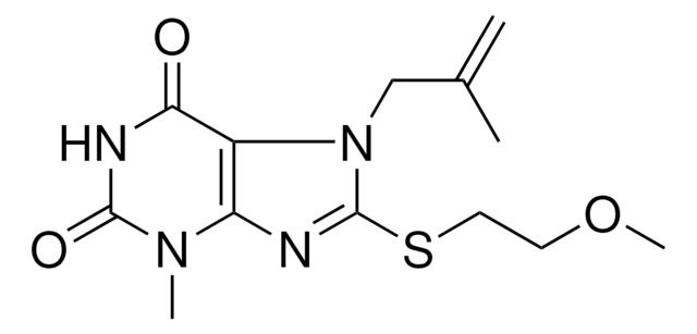 8-((2-MEO-ETHYL)THIO)-3-ME-7-(2-ME-2-PROPENYL)-3,7-DIHYDRO-1H-PURINE-2,6-DIONE AldrichCPR