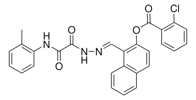 1-(2-(OXO(2-TOLUIDINO)ACETYL)CARBOHYDRAZONOYL)-2-NAPHTHYL 2-CHLOROBENZOATE AldrichCPR